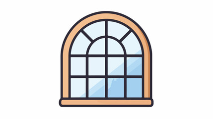 Vector Window Filled Outline Icon Design Flat vector
