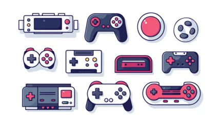 Fototapete Autorennen Videogame icon design Flat vector isolated on white background