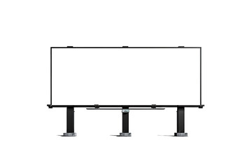 Obraz premium White transparent billboard on transparent background.