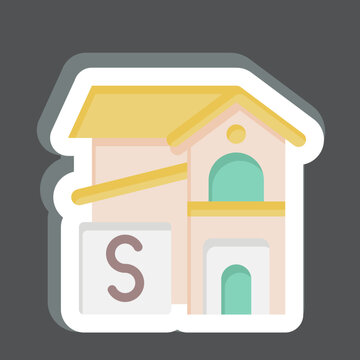 recommend clip art: Sticker Rent Room. related to Accommodations symbol. simple design editable. simple illustration
