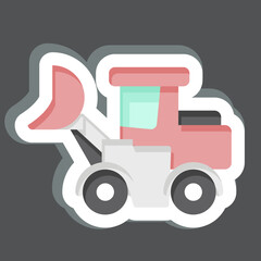 Sticker Loader Truck. related to Construction Vehicles symbol. simple design editable. simple illustration
