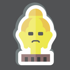 Sticker Artifact. related to Prehistoric symbol. simple design editable. simple illustration