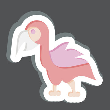 Sticker Animal. related to Prehistoric symbol. simple design editable. simple illustration