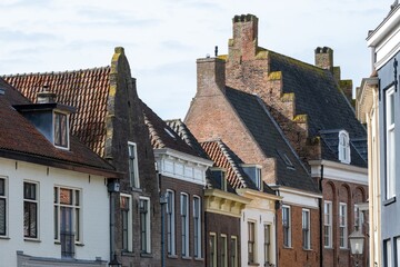 facade of older Dutch residential buildings