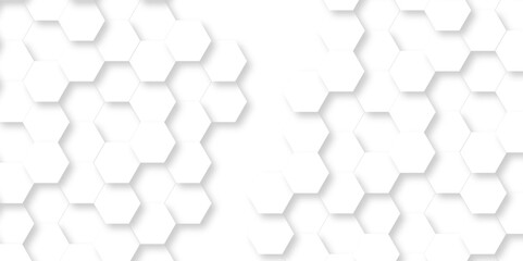 Abstract background with hexagons Abstract hexagon polygonal pattern background vector. seamless bright white abstract honeycomb background.	
