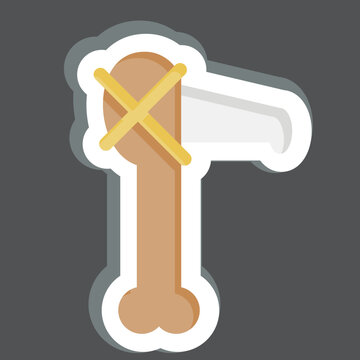 recommend clip art: Sticker Hoe. related to Prehistoric symbol. simple design editable. simple illustration
