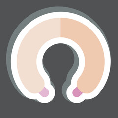 Sticker Neck Pillow. related to Orthopedic symbol. simple design editable. simple illustration