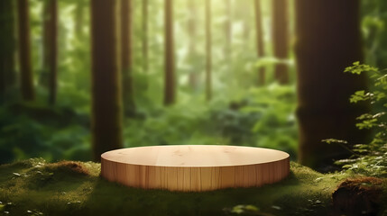 Lush natural botanical product podium