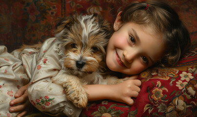 A childs first pet - best friends forever