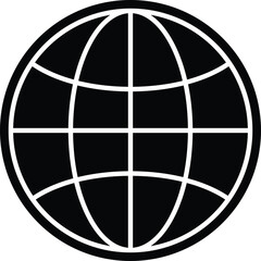 World icon flat. Globe icon illustration