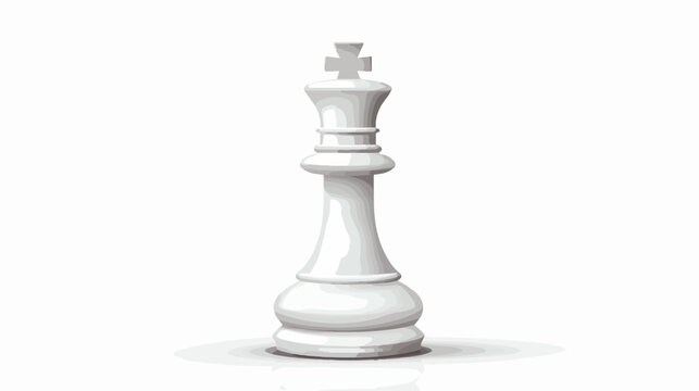 White chess pawn realistic vector isolated on white