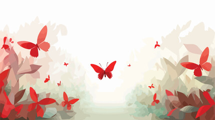 World Aids Day with nature background Flat vector 