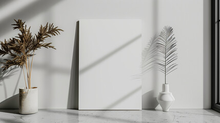 modern living room, Blank A4 photorealistic Flyer single Page mockup , Blank Square Brochure...