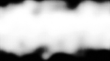 Monochrome gradient halftone dots background. Overlay png illustration. Abstract grunge dots on transparent background - 765523768