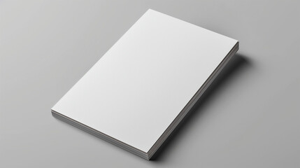 blank book on white, Blank A4 photorealistic Flyer single Page mockup , Blank Square Brochure...