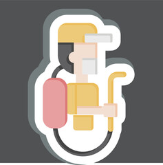 Sticker Pesticides. related to Agriculture symbol. simple design editable. simple illustration