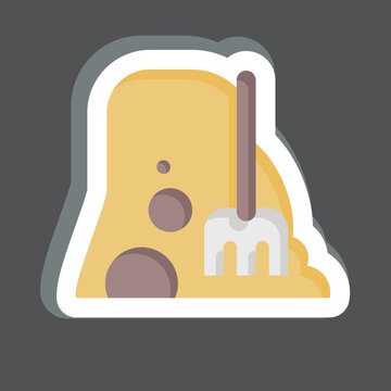 recommend clip art: Sticker Haystack. related to Agriculture symbol. simple design editable. simple illustration