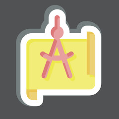 Sticker Project Management. related to Art and Media symbol.simple design editable - obrazy, fototapety, plakaty
