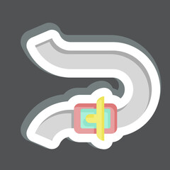 Sticker Bend. related to Racing symbol. simple design editable. simple illustration