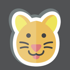 Sticker Cat. related to Animal symbol. simple design editable. simple illustration