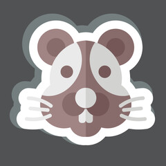 Sticker Hamster. related to Animal symbol. simple design editable. simple illustration