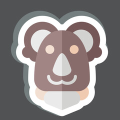 Sticker Koala. related to Animal symbol. simple design editable. simple illustration