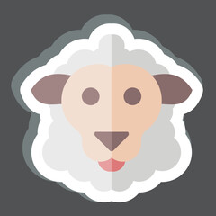 Sticker Sheep. related to Animal symbol. simple design editable. simple illustration