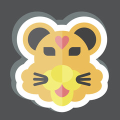 Sticker Tiger. related to Animal symbol. simple design editable. simple illustration