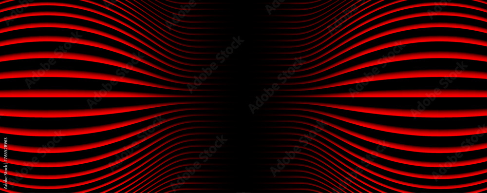 Aufkleber abstract background with 3d red black striped pattern, interesting radial symmetrical pattern minima