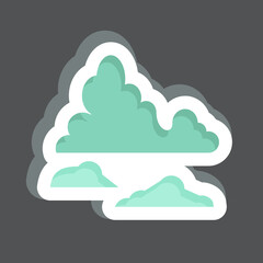 Sticker Glacier. related to Argentina symbol. simple design editable. simple illustration