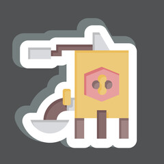 Sticker Extracting Equipment. related to Apiary symbol. simple design editable. simple illustration
