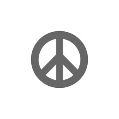 Peace sign icon isolated on transparent background