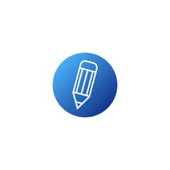  Pencil icon isolated on transparent background