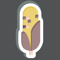 Sticker Corn. related to American Indigenous symbol. simple design editable. simple illustration