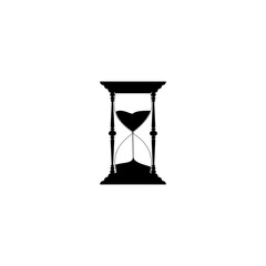 Sand clock icon isolated on transparent background