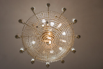 Large chandelier on the ceiling