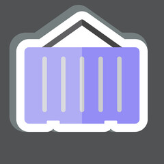 Sticker Container. related to Building Material symbol. simple design editable. simple illustration
