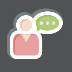 Sticker User Story. related to Business Analysis symbol. simple design editable. simple illustration