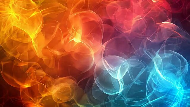 abstract background with magic light effect, glowing lines and bokeh
