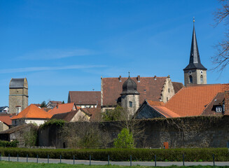 Fototapeta premium View from the german village called Sesslach