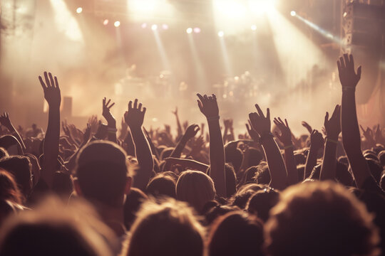 Concert Audience Enjoying Live Music
