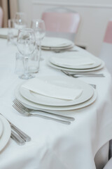 table setting for a dinner