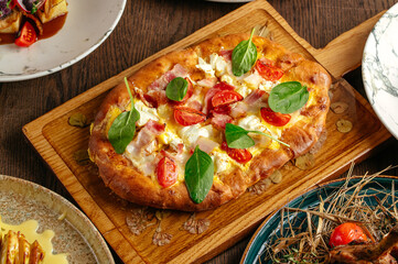 Food from the restaurant for the menu