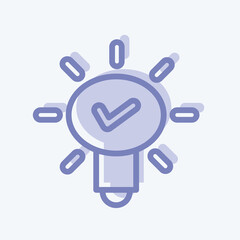 Icon Creativity. suitable for Startup symbol. two tone style. simple design editable. design template vector. simple illustration