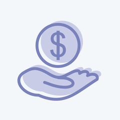 Icon Funding. suitable for Startup symbol. two tone style. simple design editable. design template vector. simple illustration