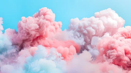 Ethereal Pastel Clouds. A Vibrant Artistic Phenomenon