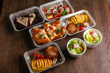 Food from the restaurant for the menu