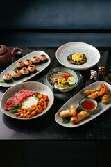 Food from the restaurant for the menu
