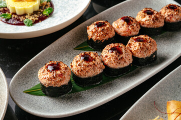 Food from the restaurant for the menu