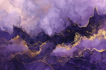 a purple and gold painting